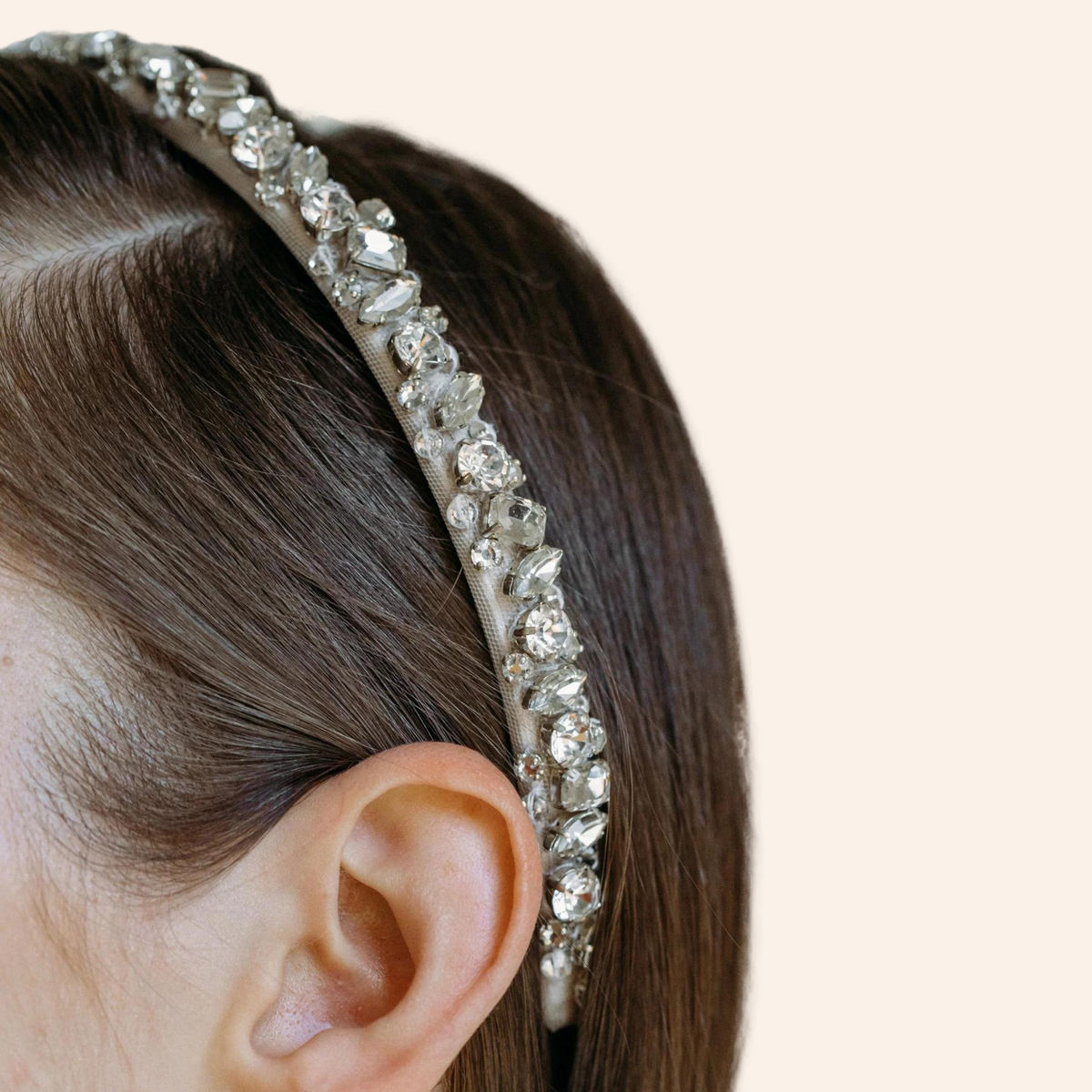 Fiocco - Thin bridal headband with crystals