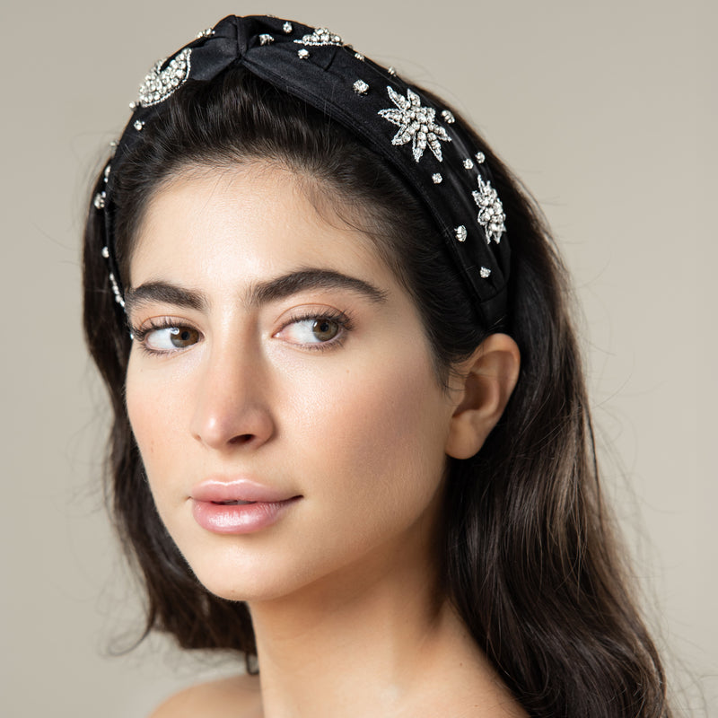 Grande Stella Luna - Funkelnder Turban Haarreif mit Stern Design