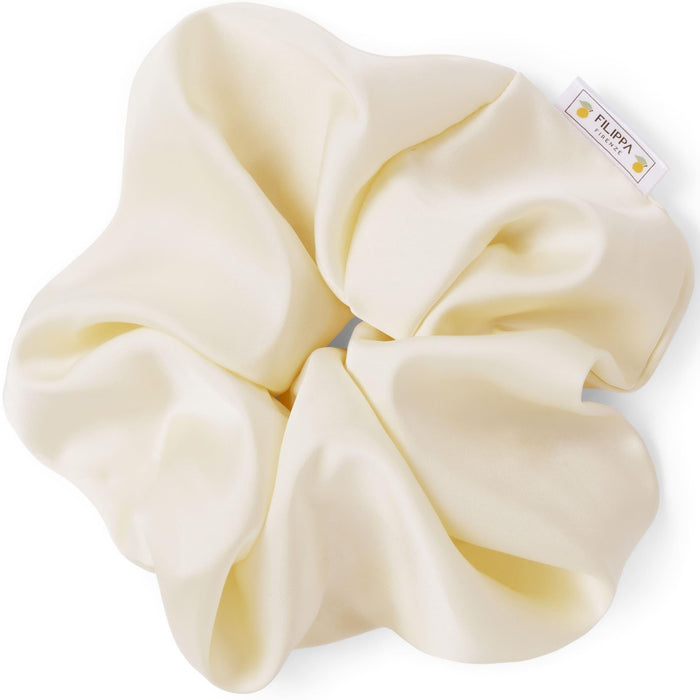 "Amaretto" - Satin Zipper Scrunchie Creme - Filippa Firenze