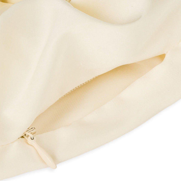 "Amaretto" - Satin Zipper Scrunchie Creme - Filippa Firenze