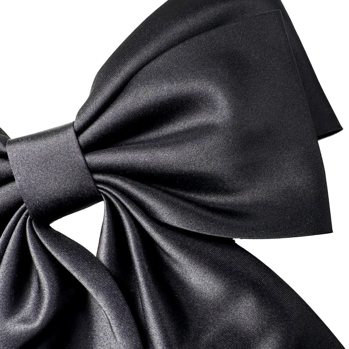 Big Bow - Schwarze Haarklammer mit großer Doppel-Schleife aus Satin - Filippa Firenze