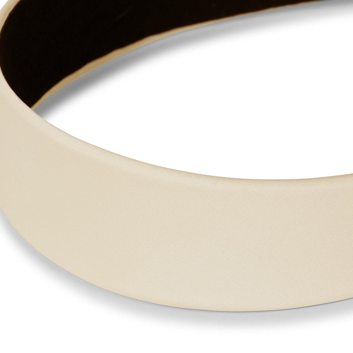 "CinCin" - Satin Haarreif flach Creme - Filippa Firenze