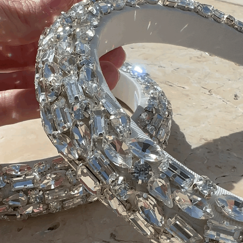 Whispering Sparkle - Luxurious Statement Crystal Headband