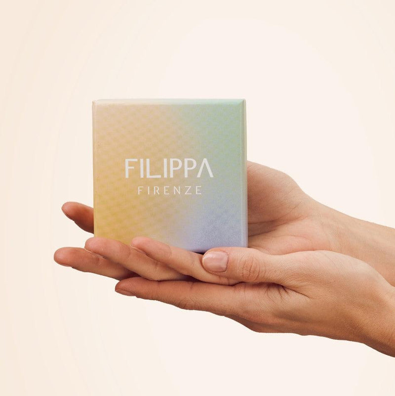 "Filippa" - Gold und Emaille Statement Armreif Creme - Filippa Firenze